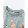 Cartoon-Style Girls' T-Shirt, New Spring Fashion, Stylish Three-Dimensional Outerwear, Pure Cotton, Cute Rabbit Embroidery, Base Shirt