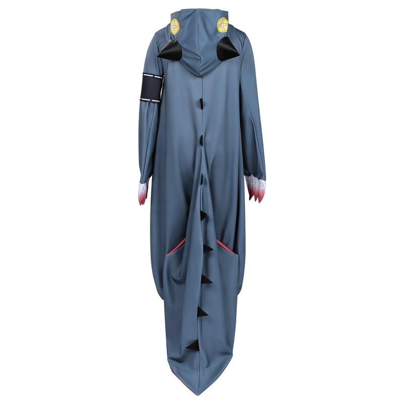 GACHIAKUTA Guita Cosplay Costume BlueJumpsuit Funny Pajamas Anime Game Daily Wear Halloween Embroidery Top Vest Short Wig Set