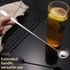 Stainless Steel Long Handle Stir Spoon Designed For Effortless Mixing In Cocktails And Teas