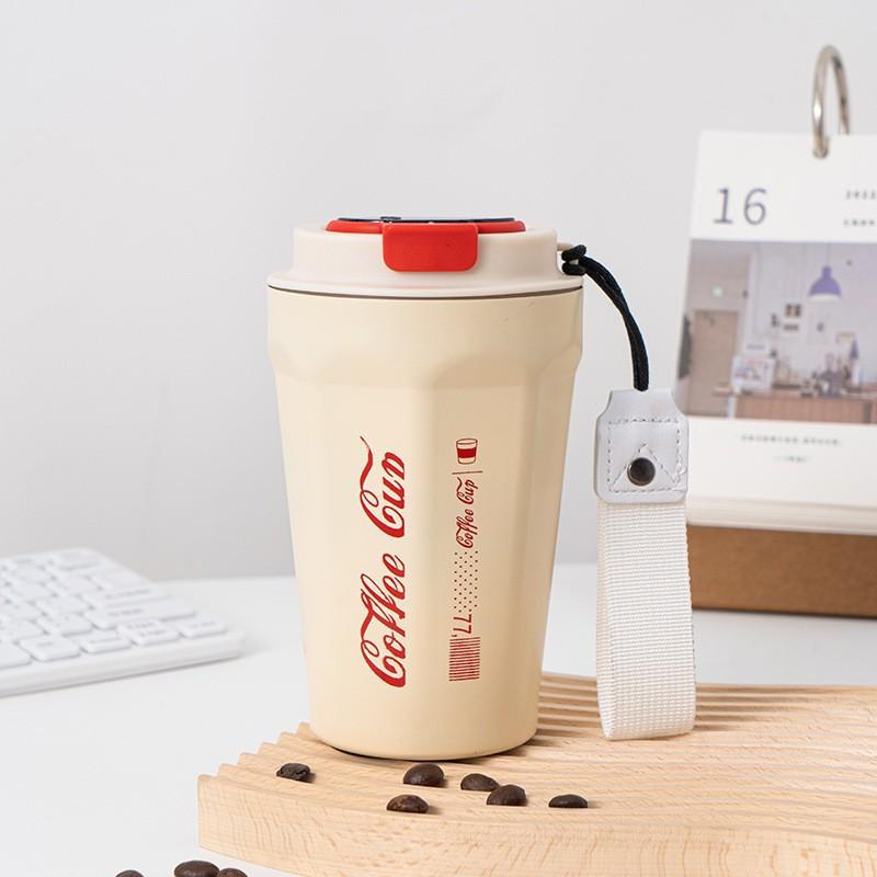 High Value Coffee Cup 316 Stainless Steel Thermal Insulation Cup Portable Outdoor Accompanying Rope Car Cup