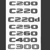 Pour Mercedes Benz AMG W204 W205 W206 C200 C220 C220d C300 C400 C250 C260 Logo Voiture ABS 3D Lettres de Coffre Badges Accessoires
