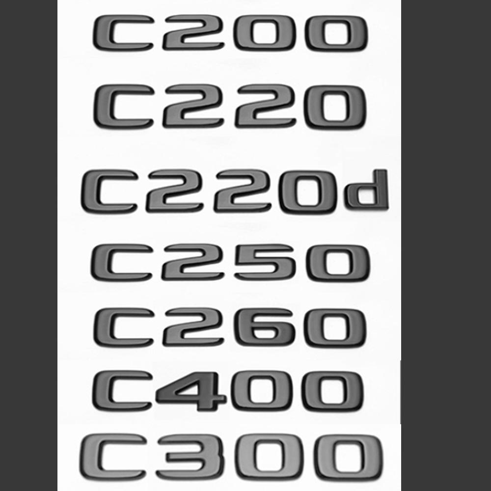 Pour Mercedes Benz AMG W204 W205 W206 C200 C220 C220d C300 C400 C250 C260 Logo Voiture ABS 3D Lettres de Coffre Badges Accessoires
