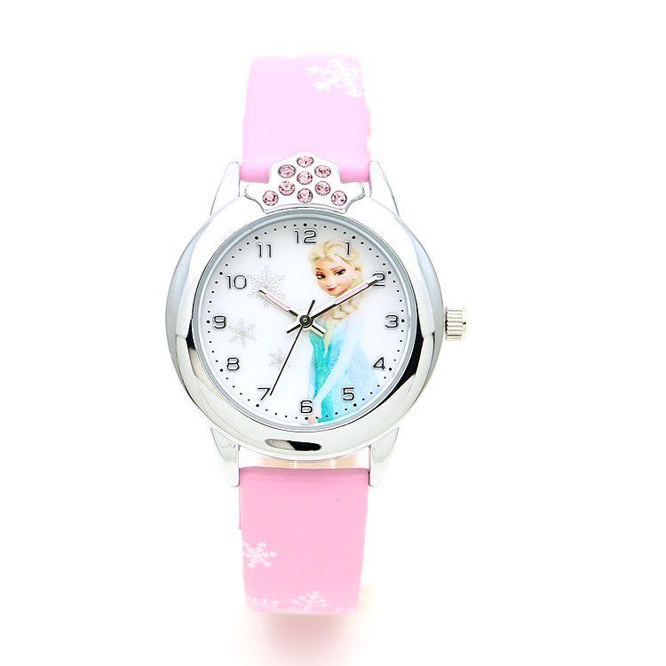 Waterproof Cute Ice And Snow Children Cartoon Watch Boys And Girls Watch Small Dial Casual Belt Quartz Watch