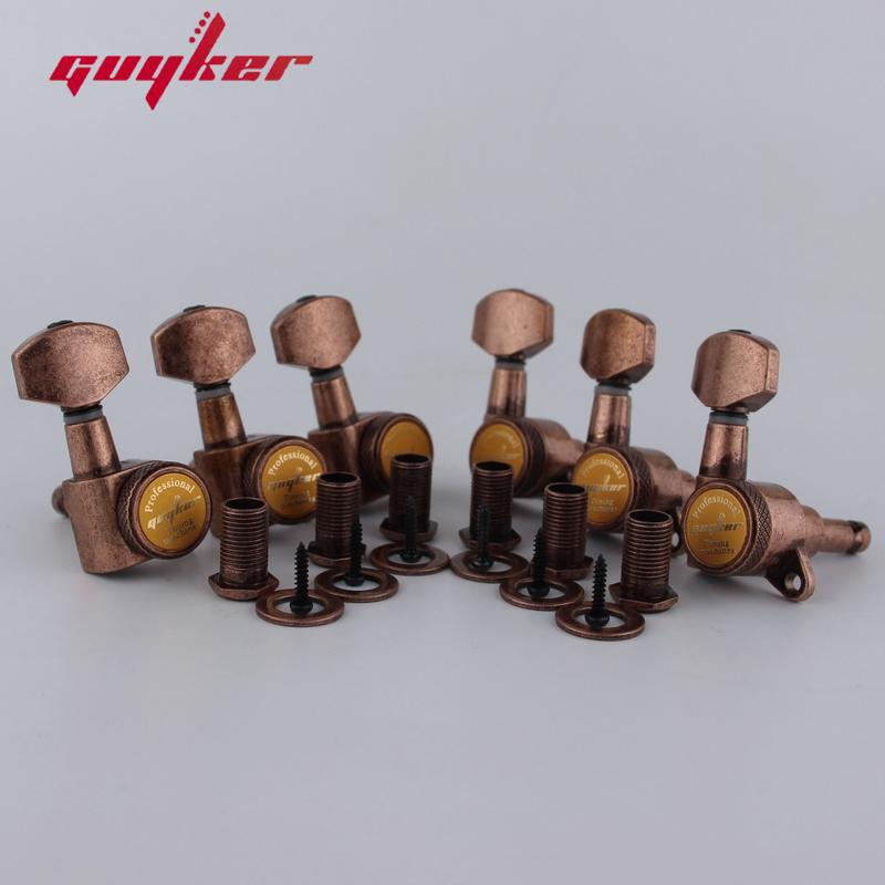 Guyker Tuners Guitar Models Rear Lock String Electric Guitar Machine Heads Antique Bronze