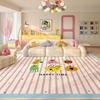 Colorful Cartoon Monster Kids Rug Non Slip Educational Playmat Soft Nursery Floor Mat For Childrens Playroom Bedroom Decor