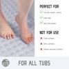 Suction Cup Bath Mat Non-Slip Shower Mat Bathtub Rug with Drain Holes Machine Washable Bathroom Rug for Safe Shower Bath Use