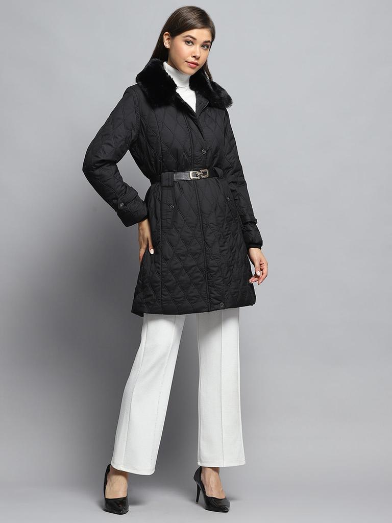 Monte Carlo Women Regular Fit Black Jacket