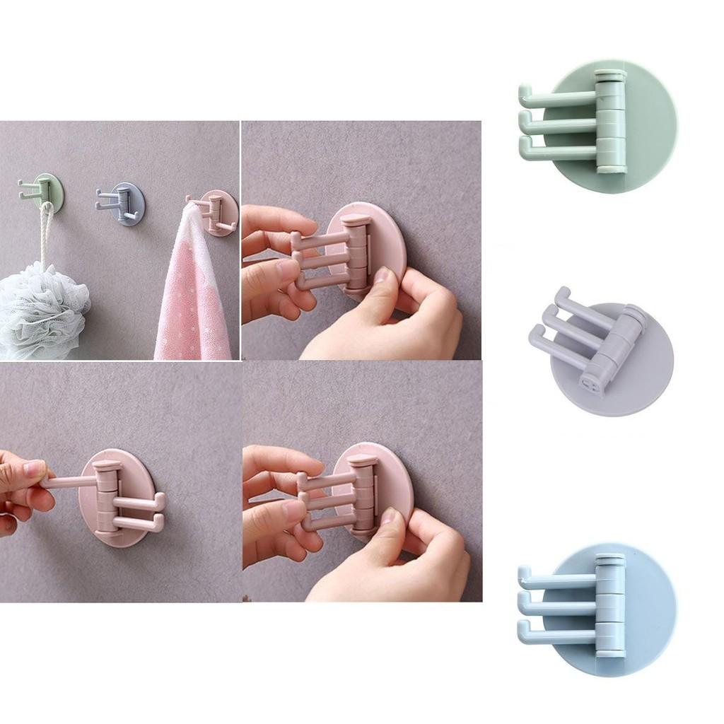 Stylish Wall Mounted Rotatable Hooks Perfect For Efficient Kitchen Towel Storage Solutions