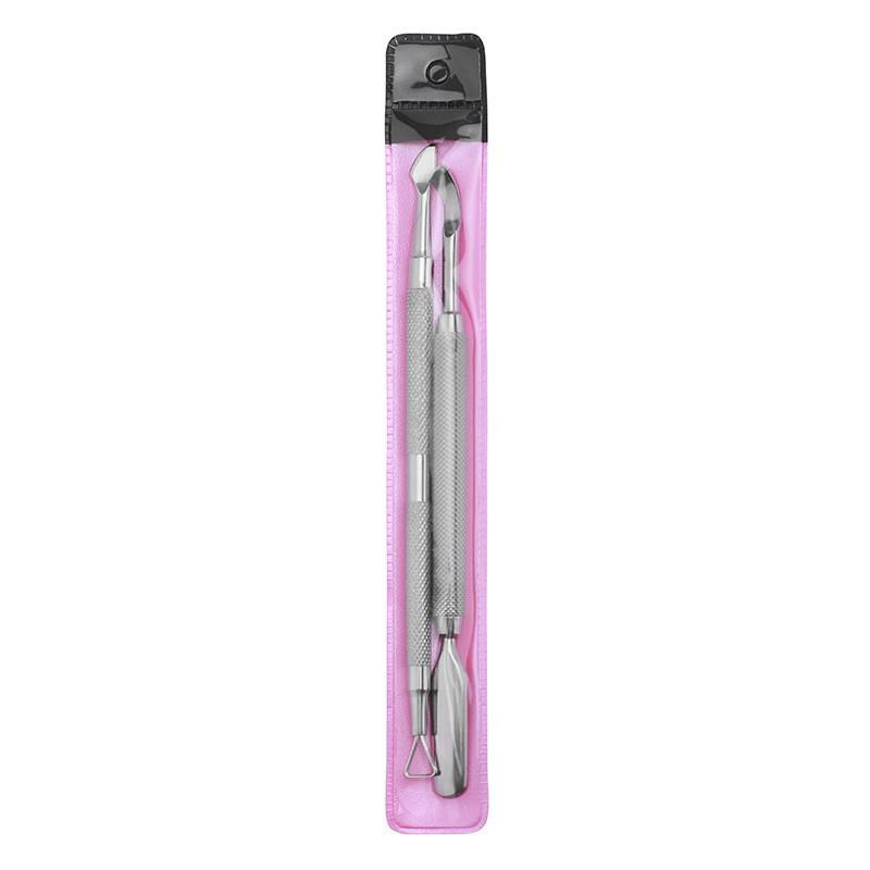 In-Stock Stainless Steel 2-Piece Nail Polish Remover & Cuticle Pusher Set