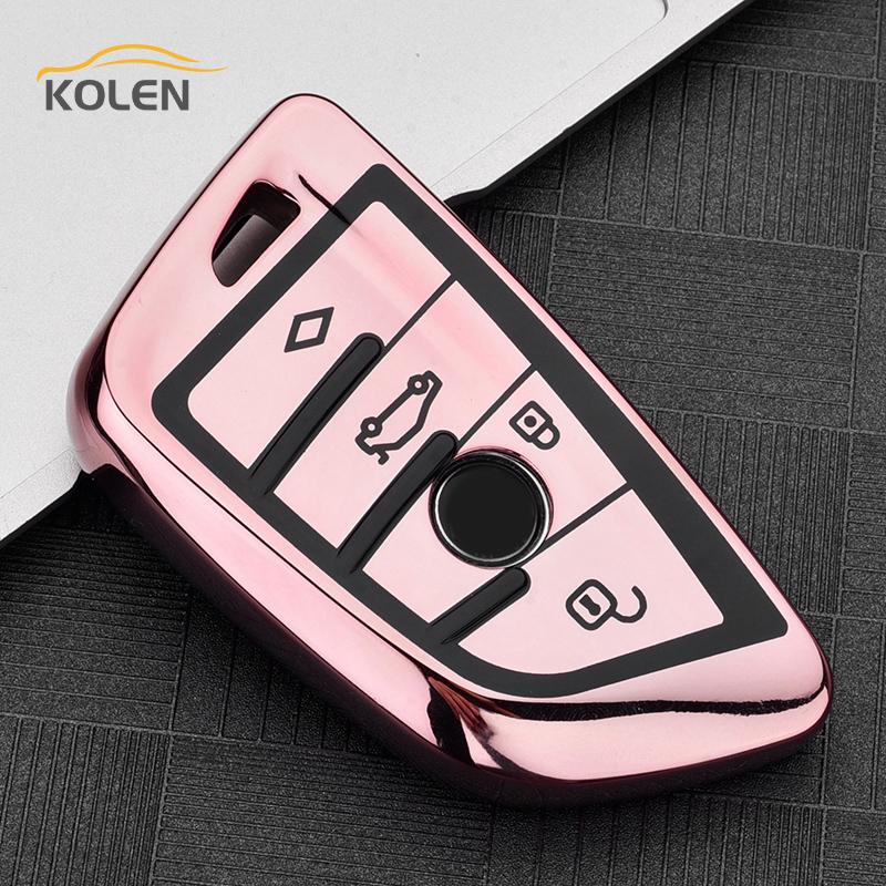 Soft Tpu Car Remote Key Case Cover Fob For Bmw X5 F15 X6 F16 1 2 3 5 7 Series F45 F46 G30 G11 G12 G20 Holder Shell Accessories