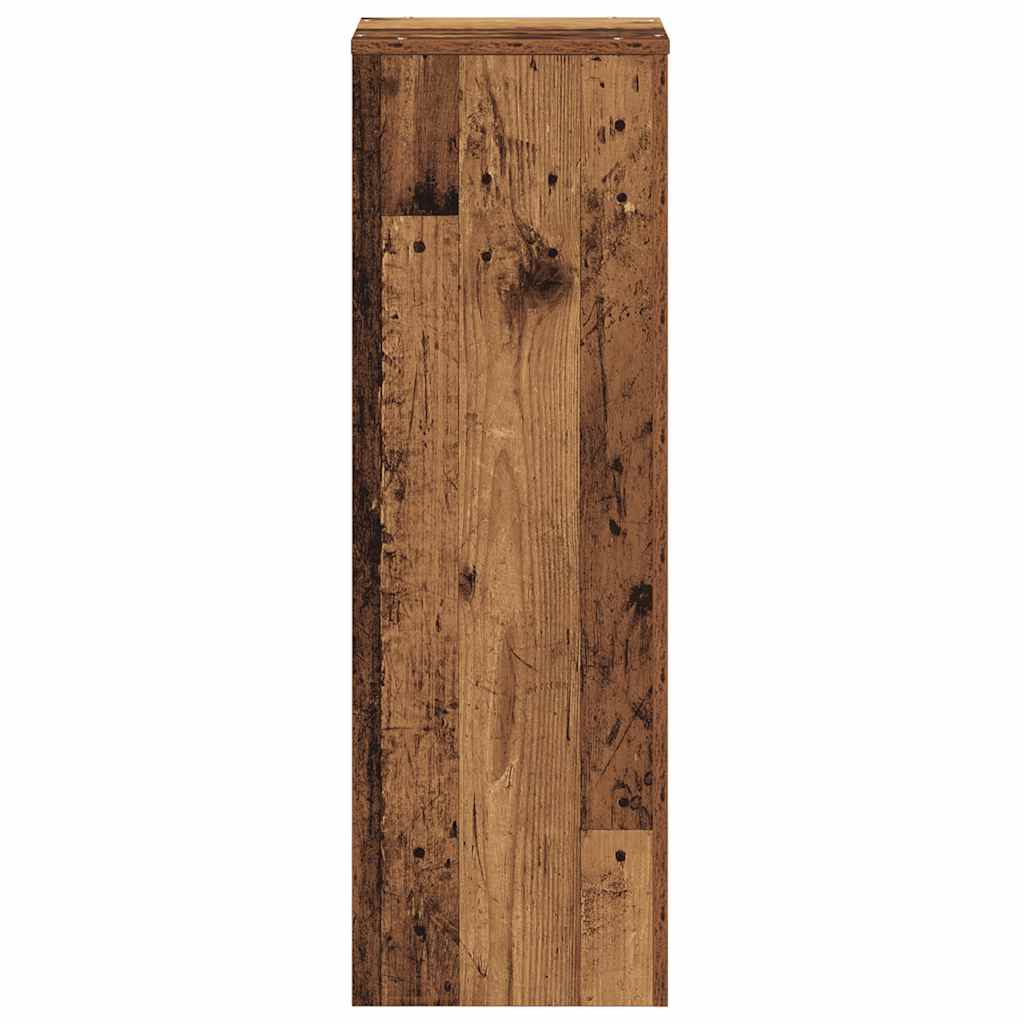 Plantenstandaard met Rustieke Houtlook 33 x 33 x 100 cm Bewerkt Hout