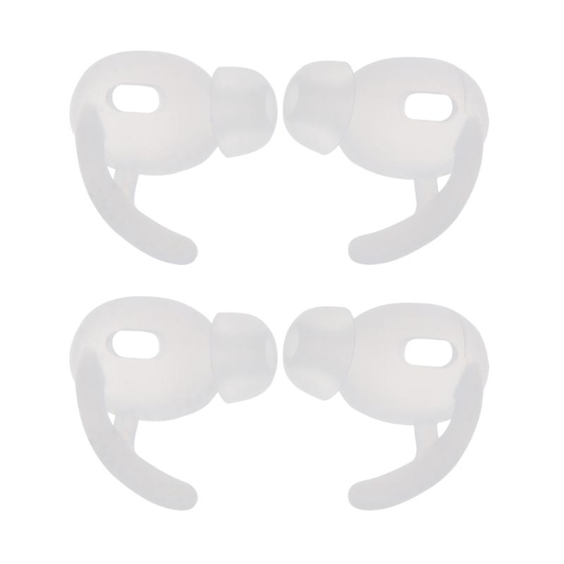 2 Pairs Soft Silicone Ear Pads Eartips Earphone Silicone Case Ear Hook In-ear Earbuds for 3 Earphones