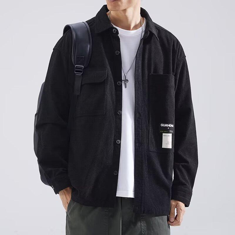 Work Shirt Long-sleeved Spring and Fall Loose Casual Jacket Men's Shirts New Versatile Tops