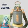 FUGUANG 750ml Insulated Stainless Steel Straw Bottle