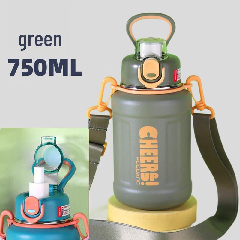 FUGUANG 750ml Insulated Stainless Steel Straw Bottle