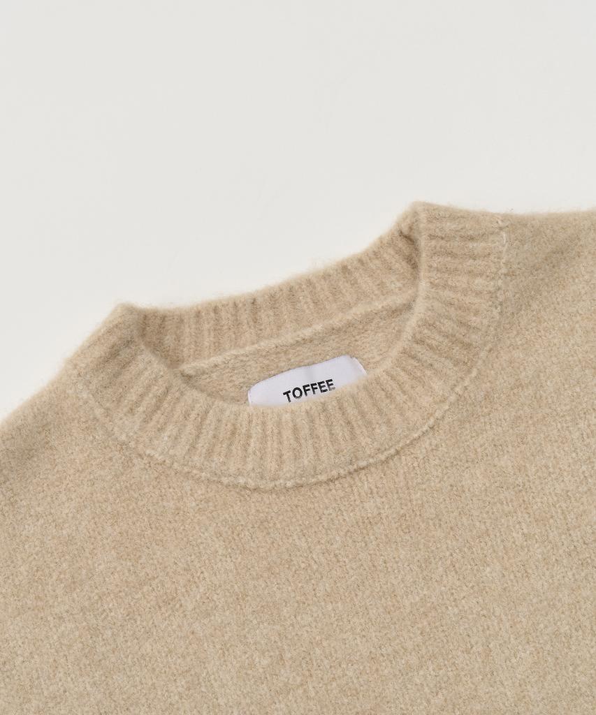 TOFFEE Soft Crew Neck Knit (Beige)