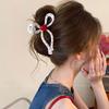 Large Bow Polka Dot Shark Hair Clip for Thick Hair - Women's 2026 Updo Accessory