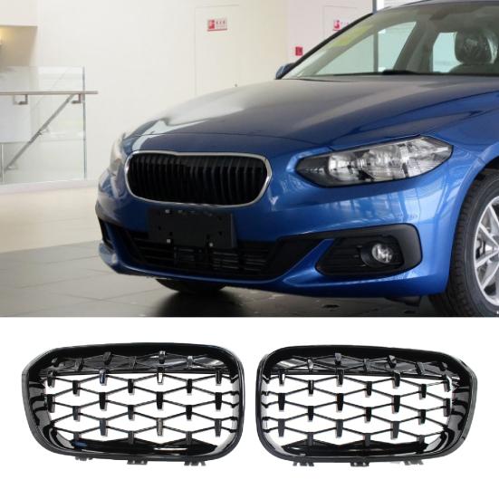 

1 Pair Front Car Replaceable Workmanship Fine Grille Glossy Left Right Grille Frame 51137371685