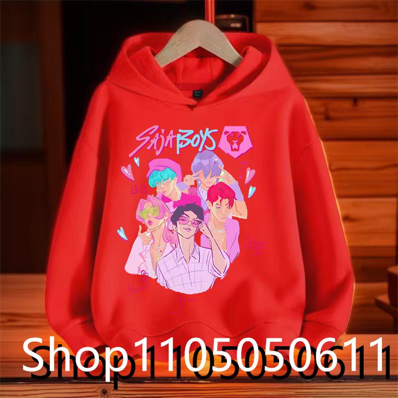 KPop Lovec démonů Huntrix Krátká mikina Dětské ležérní módní oblečení Pánská dětská bunda Dívčí mikina Sportovní oblečení Dětské