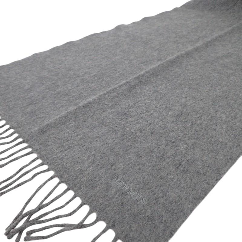 HERMES  H393700T_04  Scarf gray cashmere Women
