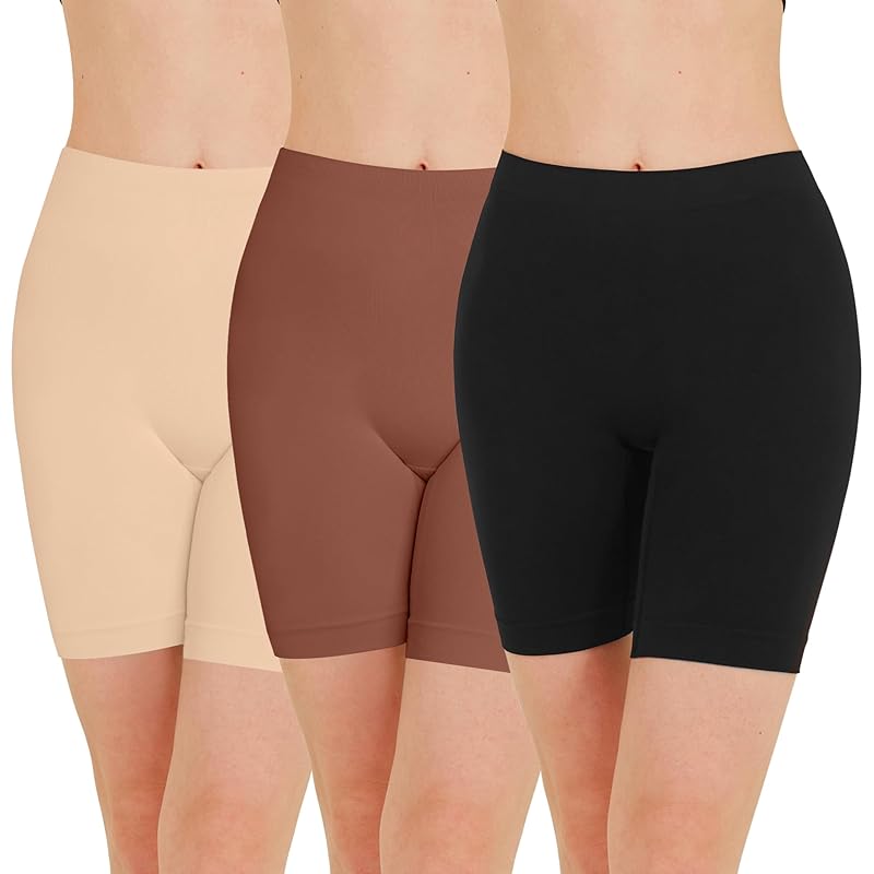 

[POPKOK] [Popco] Suppats ladies leggings 3/4 length inner pants Plain color underwear 3 disc set M-4L (Black/Beige/Brown, M)