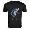 Muskelhai Speerfischer Jäger Grafik T-Shirt
