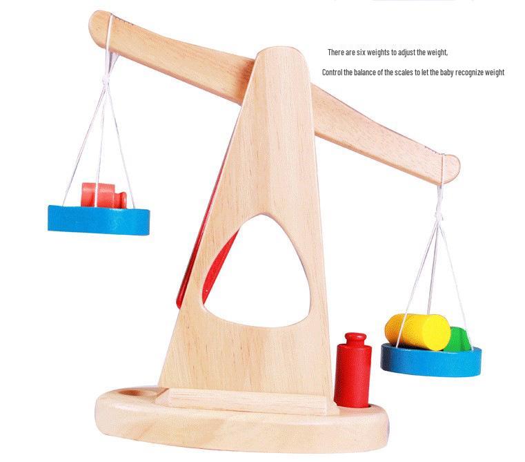 Montessori Wooden Balance Scale Toy: Early Education Game for Children