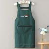 Oilproof Unisex Style Waterproof Korean Sleeveless Apron With Zipper Pocket