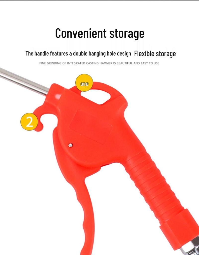 High-Pressure Copper Nozzle Air Blow Gun with Extended Nozzle - Pneumatic Dust Removal Tool, Free Shipping Included.