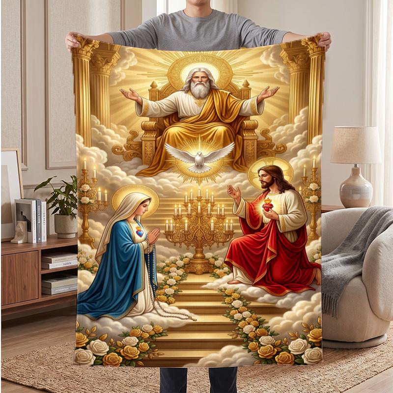 Divine Mercy (5) Soft Warm Flannel Blankets Comfortable Blanket for Home Decoration Gifting