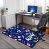 Custom Name Soccer Printed Carpet, for Office Chair Living Room Bedroom Kitchen Room Decor Gifts.