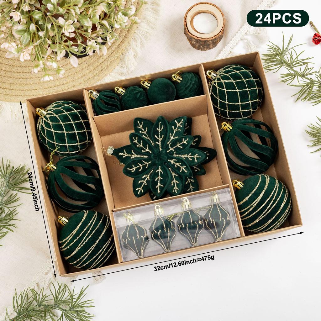 Burgundy Christmas Ornaments Delicate Christmas Ball Ornaments Christmas Ornament Set Flocked For Gift Box Storage