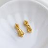 Gold-Plated Vajra Bell Prayer Beads with Double-Headed Phurba for DIY Crafting and Play.