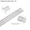 uxcell Stainless Steel Ruler, Straight Edge Measuring Tool for Woodworking, Painting, and Crafts, 40cm Long x 0.7mm Thick x 29mm Wide, Silver Tone