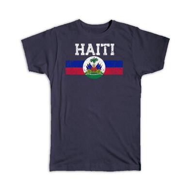 Geschenk-T-Shirt : Haitianische Flagge Wappen Haiti Unabhängigkeitstag Stolz National