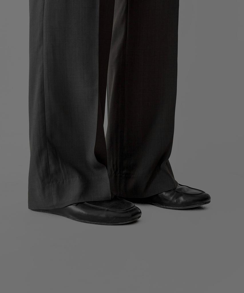 Baulopeulodeogteu Summer Semi-Flare Slacks [Charcoal]
