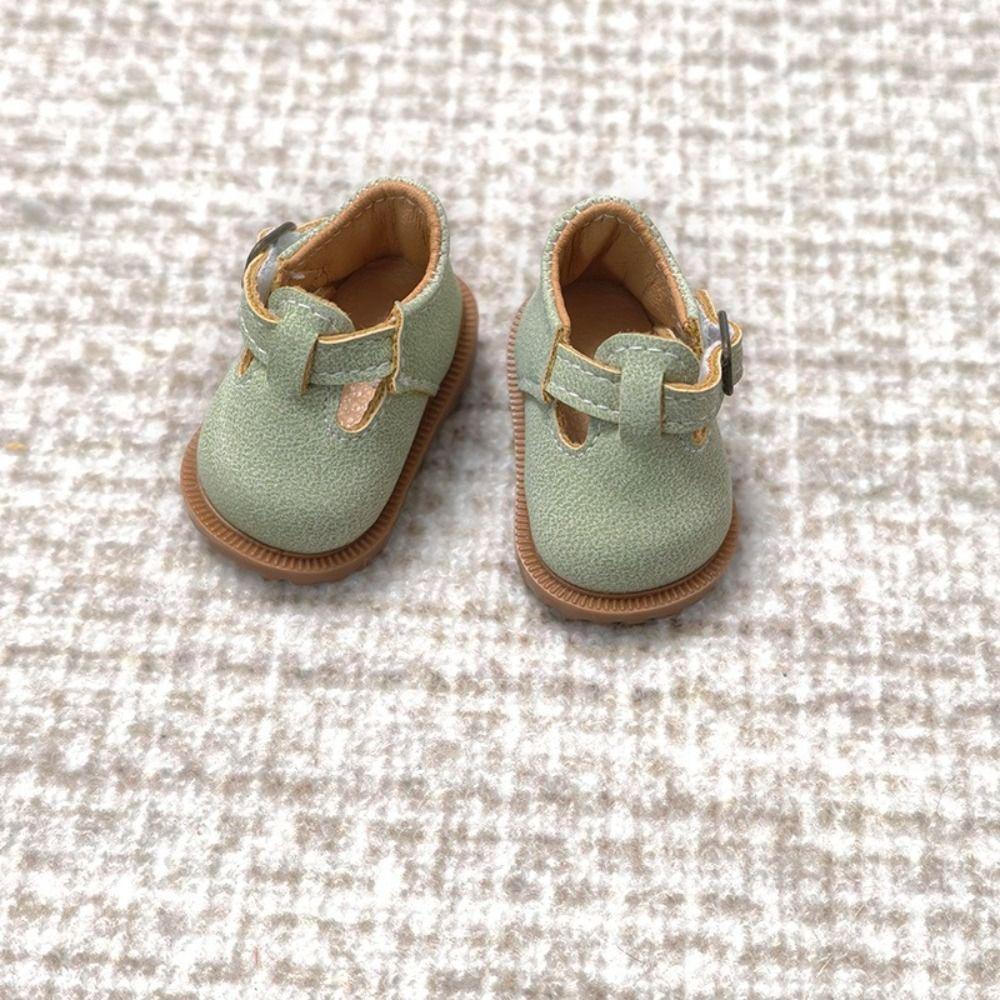 1pair Black Brown Doll Leather Shoes Boots Pretend Play Dolls Uniform Shoes Bjd Doll Shoe  For Penny