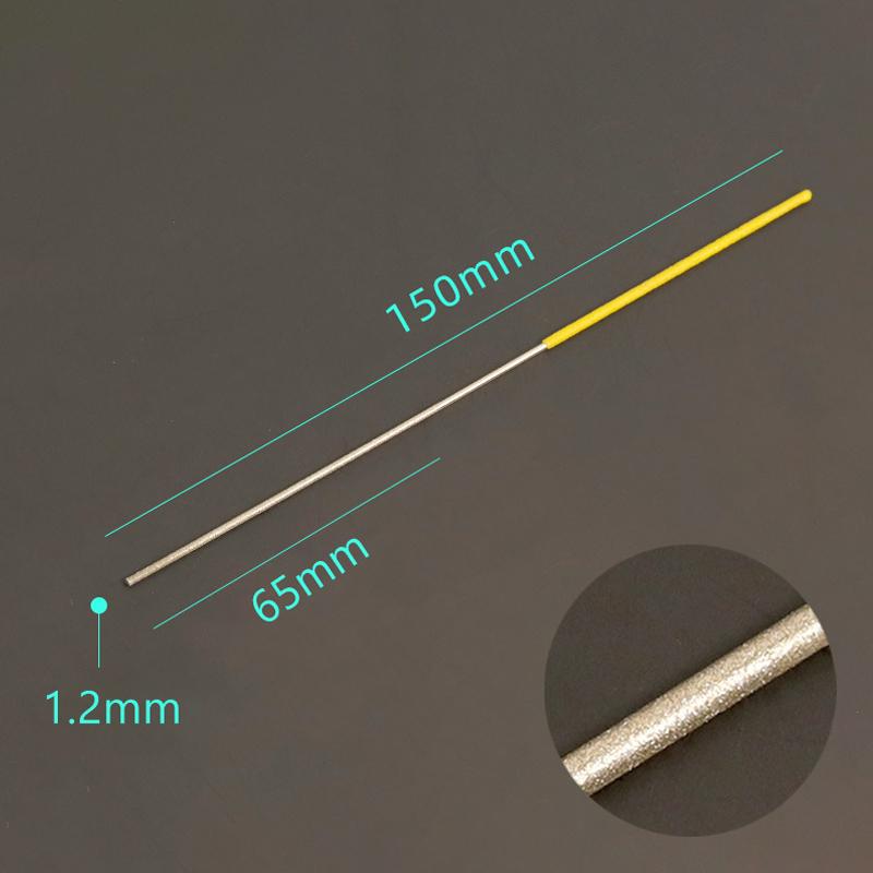 Diamond Cylindrical File 1/1.2/1.5/1.7/2.2/2.7/3.3/3.8/4.8/5.8Mm Diameter Reaming File Grinding Tool Jade Alloy Assorted File
