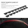8pcs Front Bumper Scrape Guard Set Rubber Black Universal Bumper Anti Scratch Protector
