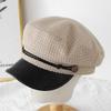 British Dome Hat Women's Spring and Autumn Versatile Retro Sun Hat Fashion Face Small Casual Octagonal Hat