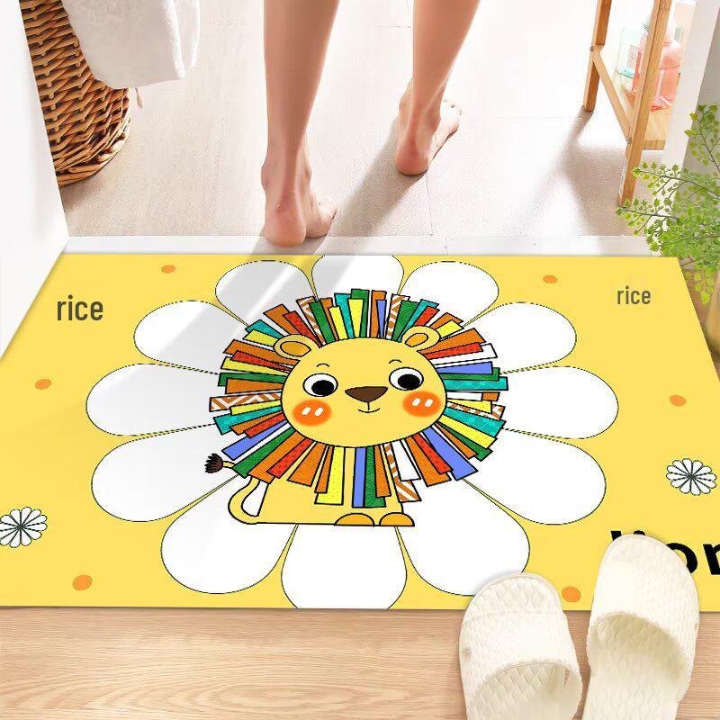 Non-Slip Cartoon Door Mat: Absorbent Entryway, Bedroom, and Bathroom Rug