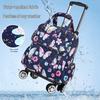 Lightweight Foldable Waterproof Trolley Handbag with Universal Wheels for Short Trips and Boarding