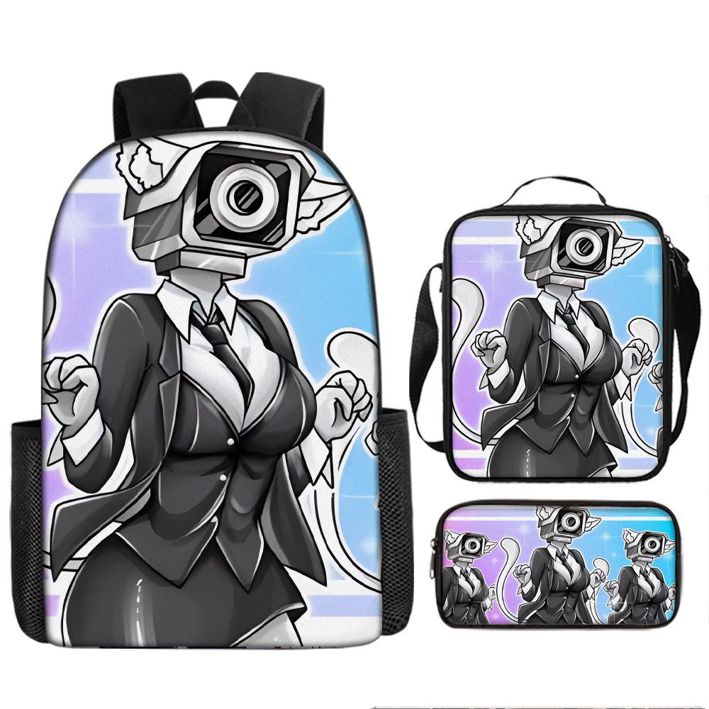 Toilet Man Spoof Schoolbag New Pupil Backpack Satchel Pencil Case