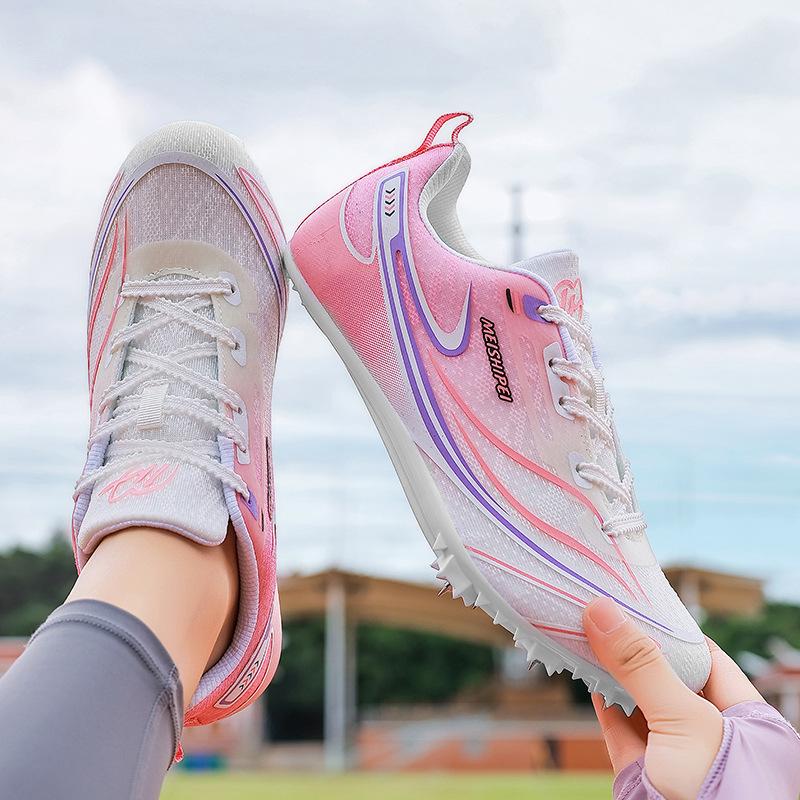 New professional track and field shoes nail football shoes running shoes sprinting medium and long distance running sports shoes female long jump stud