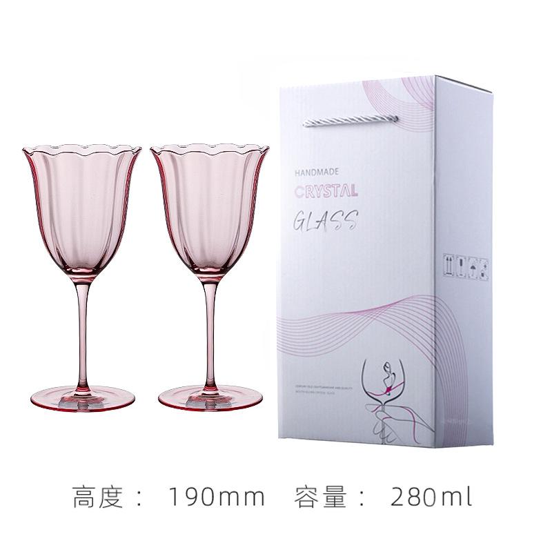 Pink Crystal Champagne Glass Floral Lace Martini Cocktail Cup for Girls