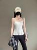 Women's Elegant Sleeveless Pure Cotton Camisole - Armpit Flab Coverage & Waist-Cinched Slimming Design
