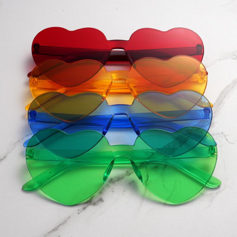 Candy Color Heart Shape Ocean Personality Frameless Children's Sunglasses Fashion Candy Love Sunglasses