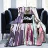 Nana Osaki Knitted Blankets Flannel Classic Anime Manga Super Soft Throw Blanket for Airplane Travel Bedspread