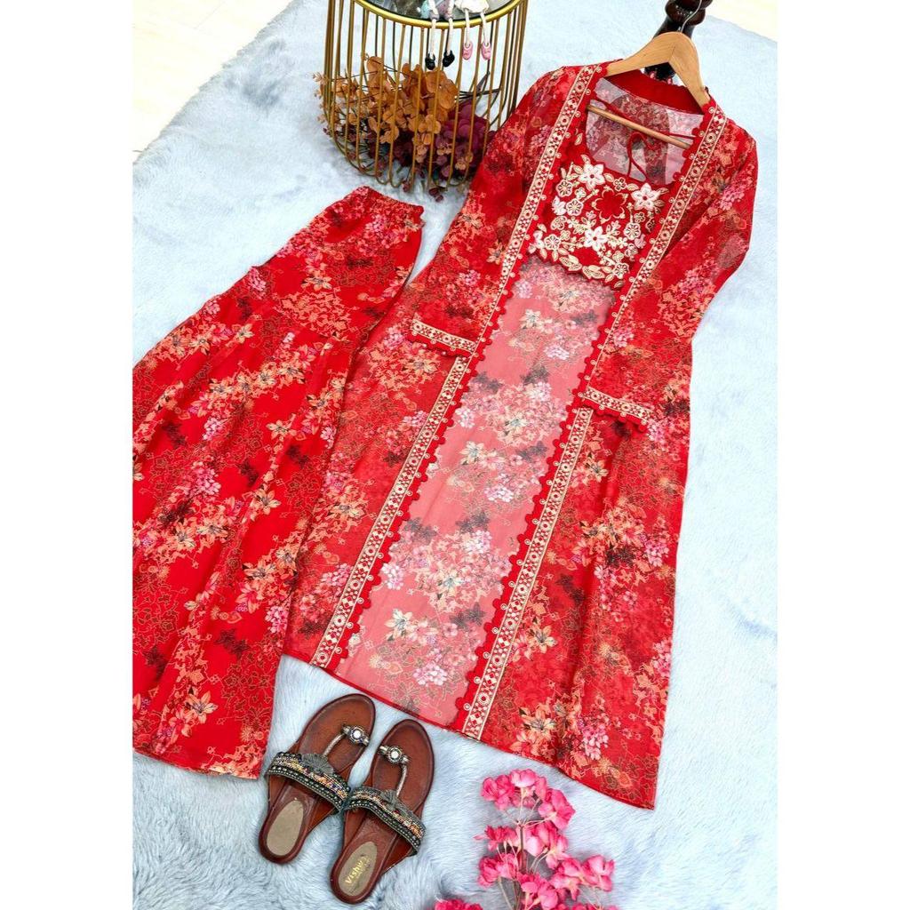 Launching New  Bollywood Indo Western Koti Plazo & Blouse Collection*