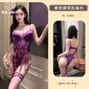 Sex Underwear Light Luxury Temptation Satin Sexy Lace Splicing Shapewear Straps Empty Onesie Women